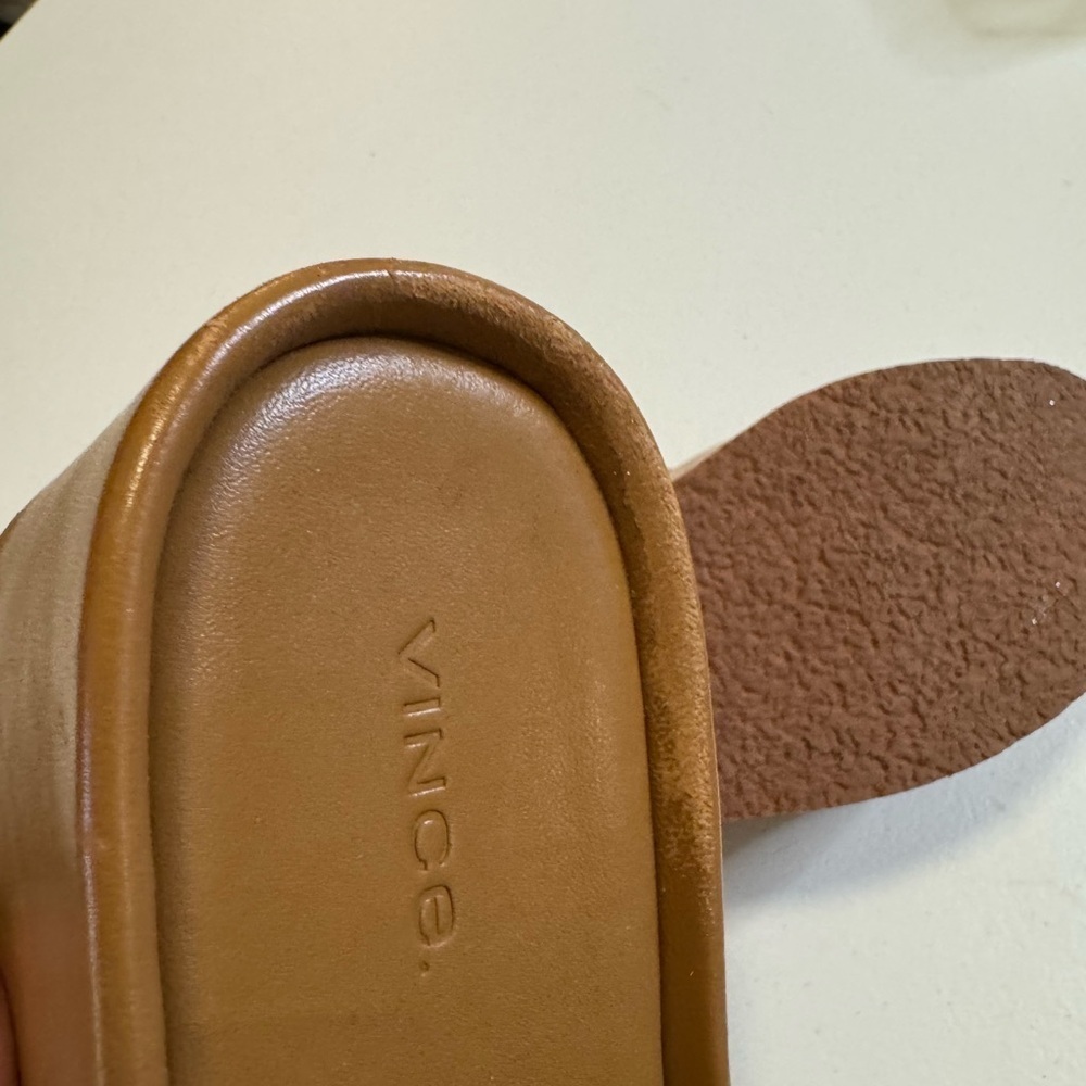 Vince Women’s Tan Mari Wedge Sandal Size 6.5 - Picture 8 of 8